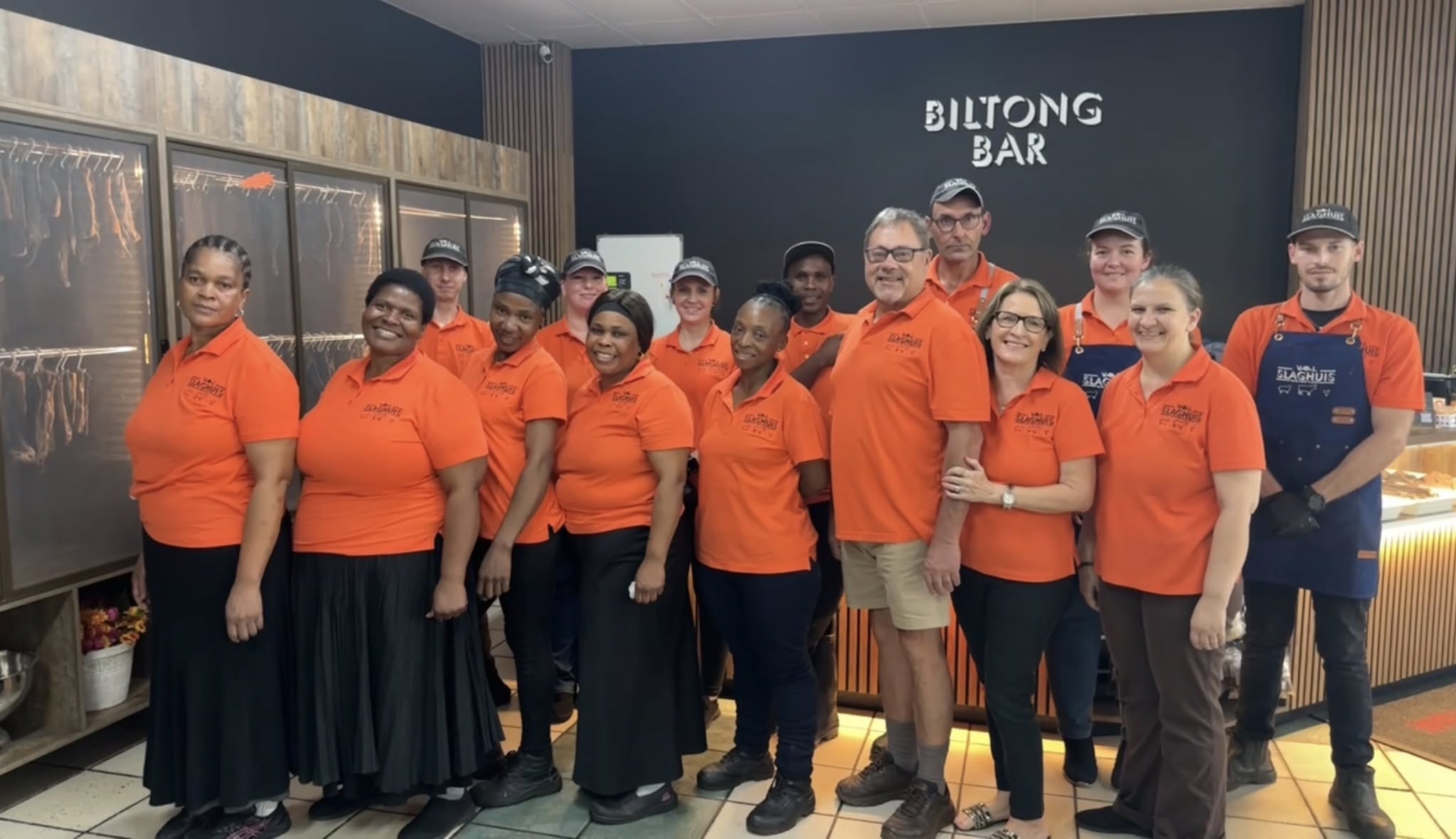 The friendly Vaal Slaghuis team at the in-store Biltong Bar